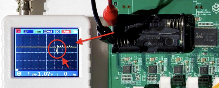 Clusterboard VCC-RTC voltage dropouts