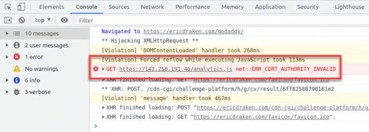 Failed Google IP replacement