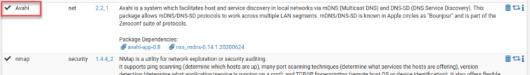 Install the Avahi daemon in pfSense