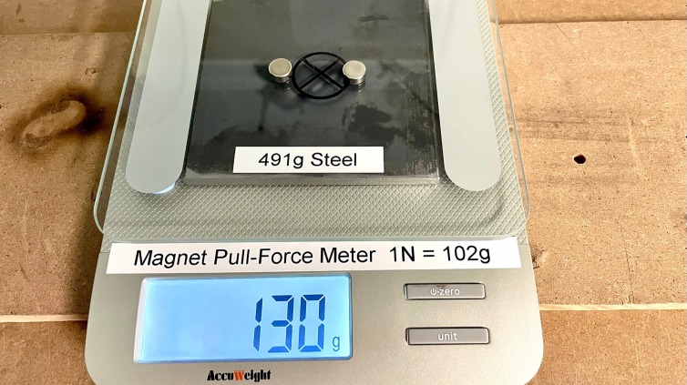 Two magnets have double the pull force as expected