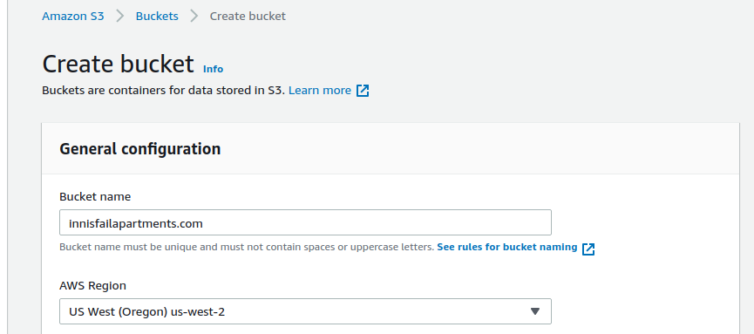 Use the same name as the website for the S3 bucket