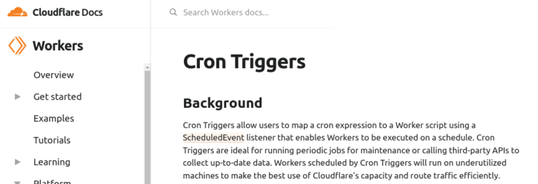 cloudflare cron triggers