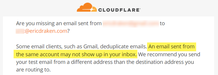 Cloudflare rejected email