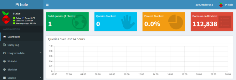 Pi-hole: First login and dashboard